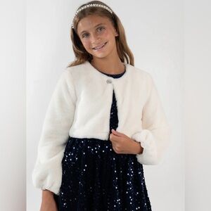 Rare Editions Girls' Embellished Long-Sleeve Jacket Size 14